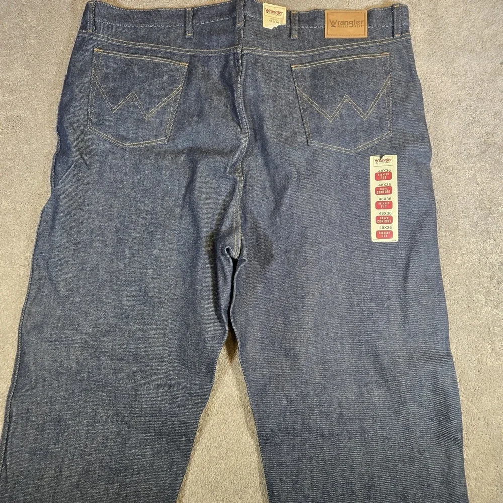 Wrangler Rugged Wear Jeans Mens 48 X‎ 36  Relaxed Fit Denim Blue Stretch